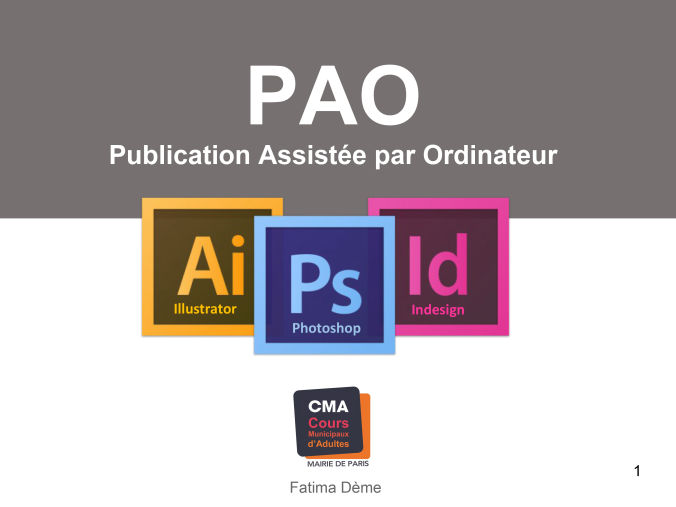 Cours PAO - Inscription